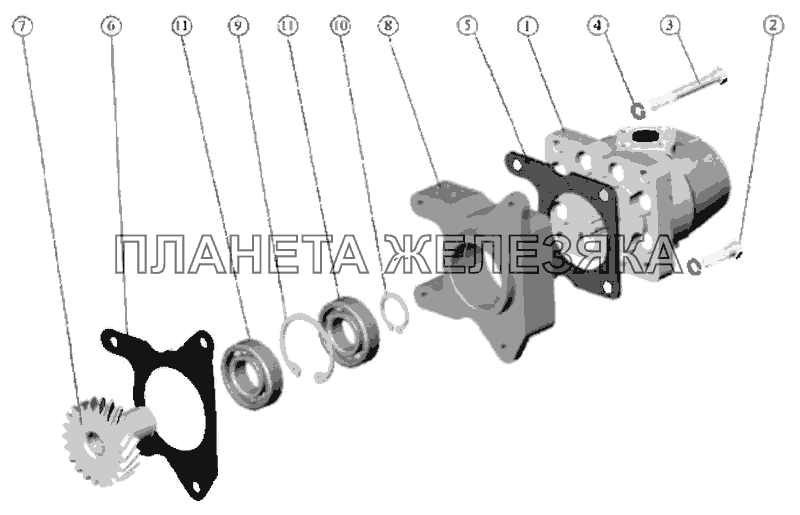 Установка насоса рулевого управления МТЗ-80 (2009)